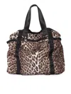 P.a.r.o.s.h Leopard-print Top-handle Tote Bag In Black