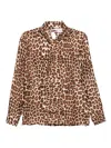 P.a.r.o.s.h Leopard-print Belted Blouse In Multi