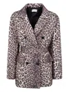 P.a.r.o.s.h Leopard-print Belted Coat