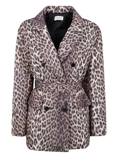 P.a.r.o.s.h Leopard-print Belted Coat
