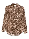 P.a.r.o.s.h Leopard-print Belted Shirt In Neutral