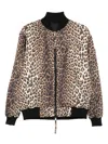 P.a.r.o.s.h Parosh Leopard Print Bomber Jacket In Brown