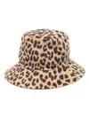 P.a.r.o.s.h Animal-print Wool Bucket Hat In Brown