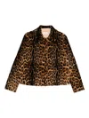 P.a.r.o.s.h Leopard-print Leather Jacket In Animal Print