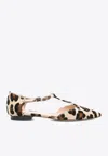 P.a.r.o.s.h . Pointed Leopard Shoes In Beige