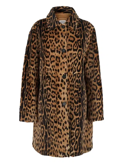 P.A.R.O.S.H LEOPARD-PRINT SHEARLING COAT