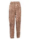 P.a.r.o.s.h Leopard-print Silk Trousers In Brown