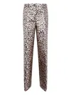 P.a.r.o.s.h Parosh Jacquard Lurex Trousers In Brown