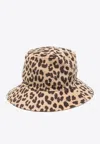 P.a.r.o.s.h Animal-print Wool Bucket Hat In Brown