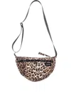 P.a.r.o.s.h Leopard-print Zip Shoulder Bag In Brown