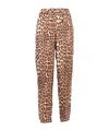 P.a.r.o.s.h Relaxed Fit Leopard Print Silk Pants In Multi