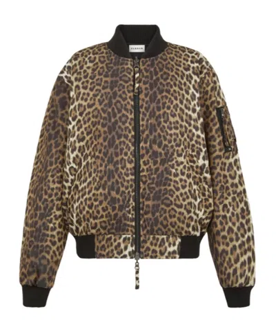 P.a.r.o.s.h Leopard-print Bomber Jacket In Multi