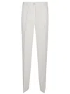 P.a.r.o.s.h Parosh Tailored Linen Trousers With Straight Leg Silhouette In Neutrals