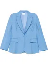 P.a.r.o.s.h Light Blue Tailored Blazer With Single-button Closure In Blue