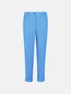 P.a.r.o.s.h Light Blue Viscose Blend Trousers In Light Blue