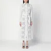 P.a.r.o.s.h . Light Grey Shirt Dress With Embroidery In Grey