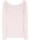 P.a.r.o.s.h Ribbed Cotton Blend Jumper In Light Pink