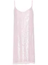 P.a.r.o.s.h Gabriel Sequinned Mini Dress In Light Pink
