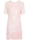 P.a.r.o.s.h Degrade Sequined Mini Dress In Light Pink
