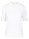 P.a.r.o.s.h White Knitted Polo In White