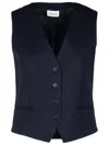 P.a.r.o.s.h Wool-blend Tailored Vest In Blue