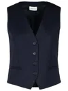 P.a.r.o.s.h Wool-blend Tailored Vest In Blue