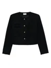 P.a.r.o.s.h Liliuxy Button-fastening Cropped Jacket In Black