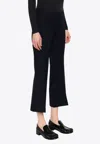 P.a.r.o.s.h Blue Pants With Wide Leg And Elastic Rear Waist In Tech Fabric Woman In Blue