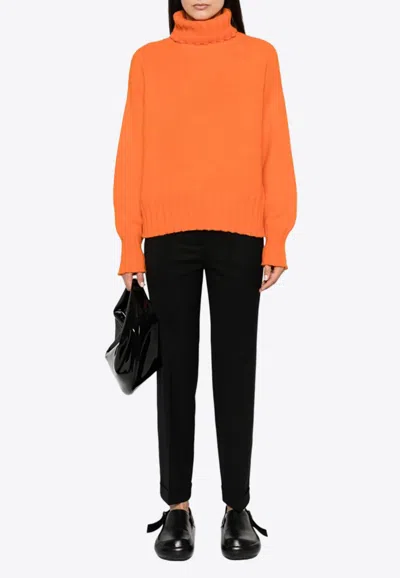 P.a.r.o.s.h Liliuxy High-waist Tailored Pants In Orange