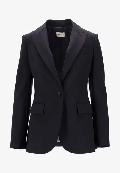 P.a.r.o.s.h Tailored Jacket Notch Lapels Flap Pockets In Blue