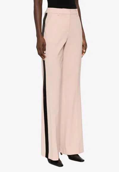 P.a.r.o.s.h Liliuxy Side-stripe Flared Tailored Pants In Beige