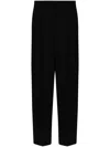P.a.r.o.s.h Parosh Black Tailored Wide-leg Trousers In Black