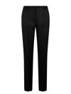 P.a.r.o.s.h Parosh Lille Wool Blue Trousers In Black
