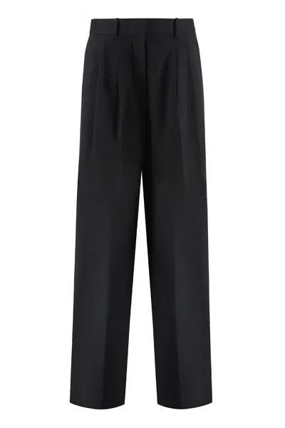 P.a.r.o.s.h . Liliuxy Virgin Wool Trousers In Black