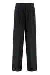 P.a.r.o.s.h Parosh Liliuxy Virgin Wool Trousers In Black