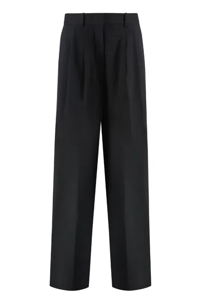 P.a.r.o.s.h Parosh Liliuxy Virgin Wool Trousers In Black