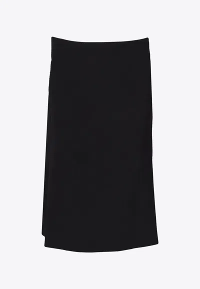 P.a.r.o.s.h Liliuxy Wool-blend Midi Skirt In Black