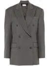 P.a.r.o.s.h Luxurious Wool Blend Blazer In Green