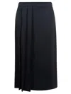 P.a.r.o.s.h Midi Skirt With Folds On One Side In Blu