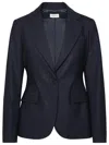 P.a.r.o.s.h . 'lille' Blazer In Blue Virgin Wool Blend In Blue