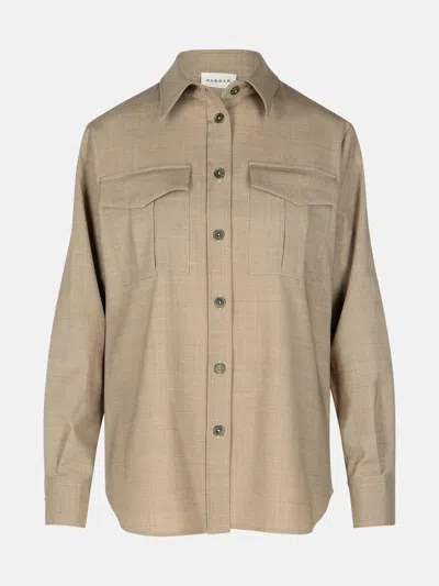 P.a.r.o.s.h 'lille' Grey Virgin Wool Blend Shirt