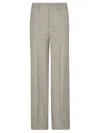 P.a.r.o.s.h Lillie Pants Wide-leg Pressed Crease In Grigio Melange Chiar