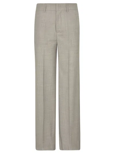 P.a.r.o.s.h Lillie Pants Wide-leg Pressed Crease In Grey