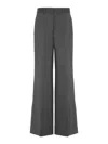 P.a.r.o.s.h Grey High-waisted Tailored Pants With Concealed Closure In Fabric Woman In Dark Grey