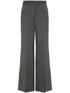 P.a.r.o.s.h Grey High-waisted Tailored Pants With Concealed Closure In Fabric Woman In Grigio Scuro
