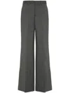 P.a.r.o.s.h Grey High-waisted Tailored Pants With Concealed Closure In Fabric Woman In Grigio Scuro