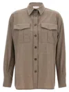 P.a.r.o.s.h Grey Lille24 Wool Shirt In Gray