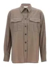 P.a.r.o.s.h Grey Lille24 Wool Shirt In Grey