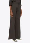 P.a.r.o.s.h . Lillie Pressed-crease Wide-leg Pants In Brown