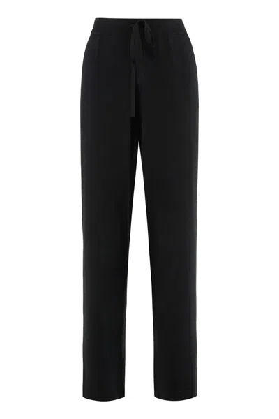 P.a.r.o.s.h . Lime Knitted Trousers In Black
